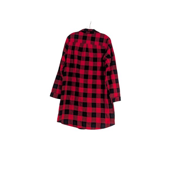 🎄  Wondershop Buffalo Plaid Sleep Shirt Women’s S Worn once - Picture 3 of 5